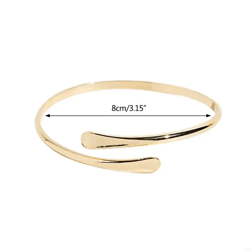 B95F Punk melingkar yang dapat disesuaikan lengan atas manset Armband Armband Bangle Women Jewelry