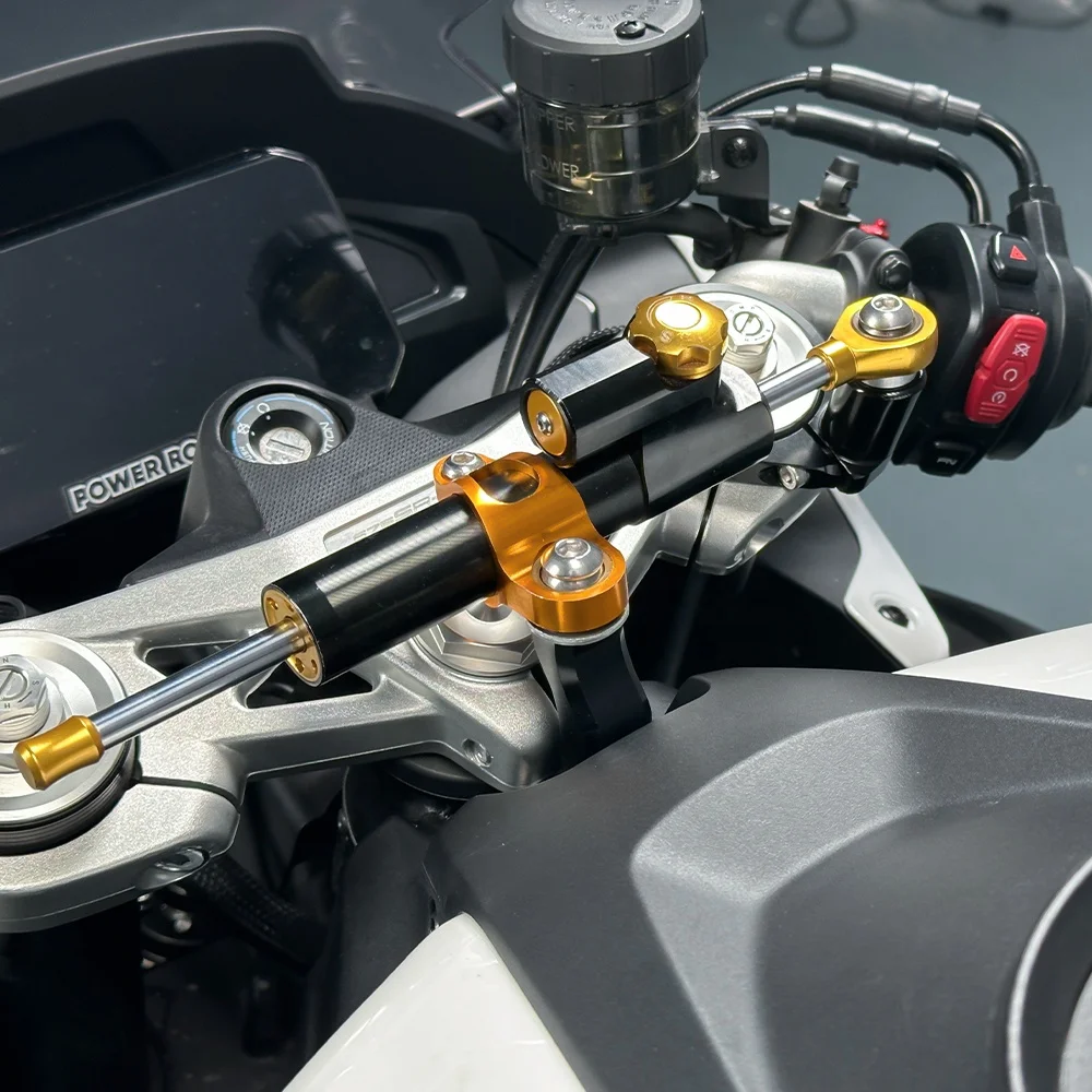 Motorcycle Linear Steering Damper Stabilizer Mount Bracket Holder Only for CFMOTO 675SS 675SR 675SR-R 2024-2025 ONLY BRACKET