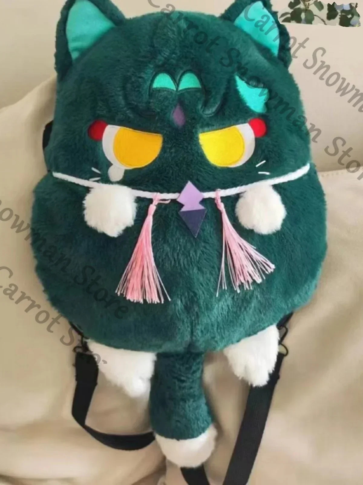 Anime Genshin Impact Wanderer Xiao 귀여운 배낭 배낭 Packsack 배낭 가방 어깨 코스프레 만화 선물