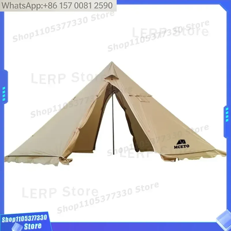 5-8 People Tipi Hot Tent with Stove Jack Camping Pyramid Teepee Tent for Camping Backpacking Hiking