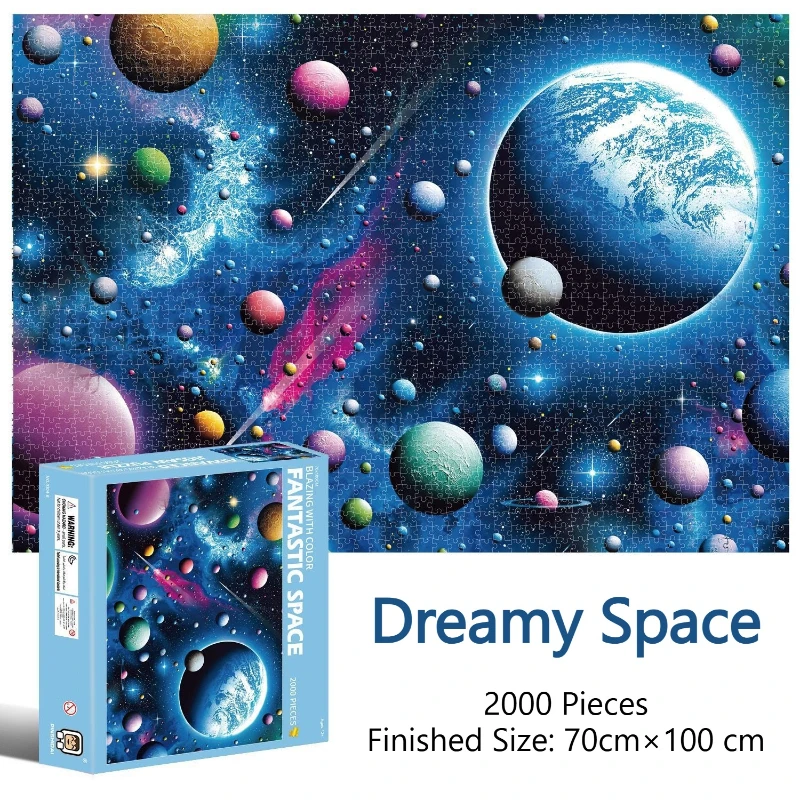 Dreamy Space 2000 Pieces Large Jigsaw Puzzle 70×100cm Paper, Christmas Birthday Holiday Present, Wall Art  Home Office Decor