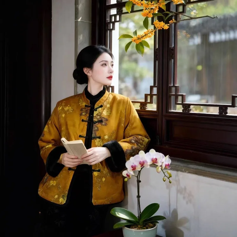 

2026 Luxury Coat Double-sided Double Wear Retro New Chinese Light