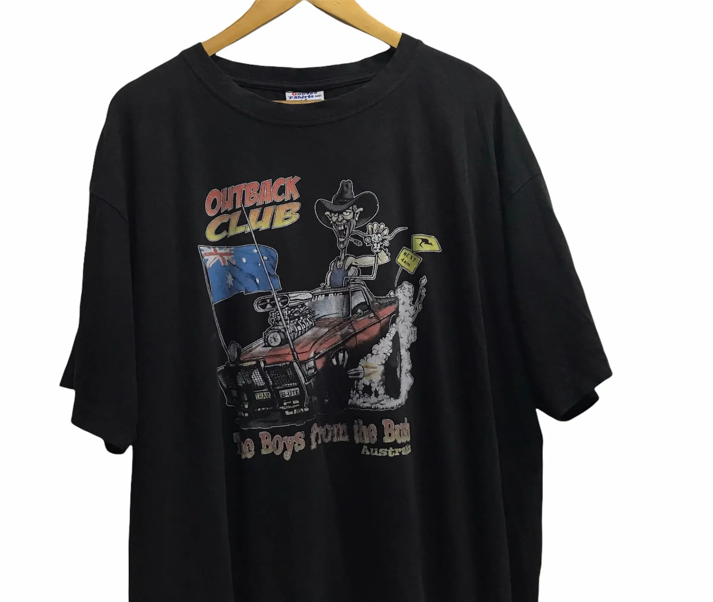 Vintage 90er Jahre Outback Club T-Shirt in Übergröße 3XL