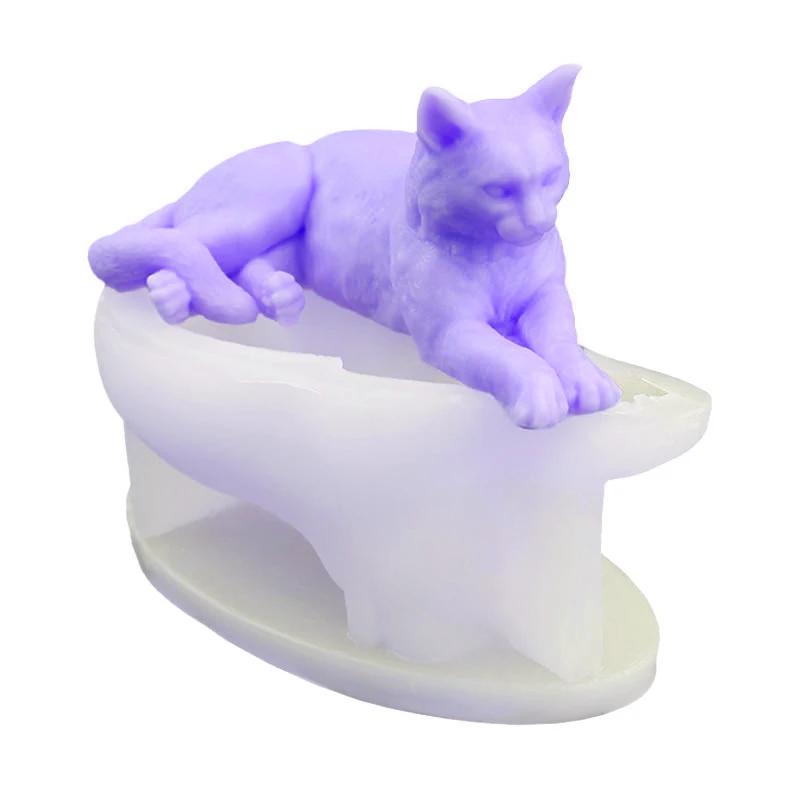 Neue Kätzchen Kerze Silikon Form 3D Haustier Katze Aromatherapie Gips Harz Handwerk Zement Casting Mould DIY Seife, Der Werkzeug Hause Geschenke
