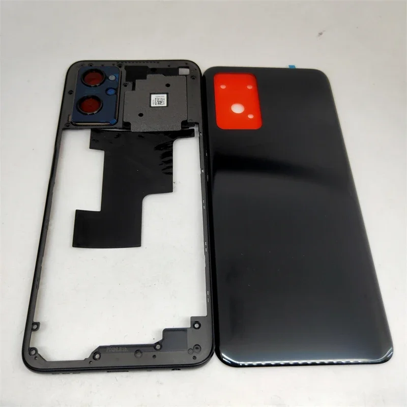

Full Housing Case For Realme 9i RMX3491 Middle Frame Cover+Battery Back Cover Rear Door Cover Repair parts
