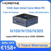 MOREFINE M9S Mini PC 12th Gen AlderLake N305 N100 N150 4800mhz Compatible with Windows11Pro Mini Desktop Computers WiFi6 BT5.2