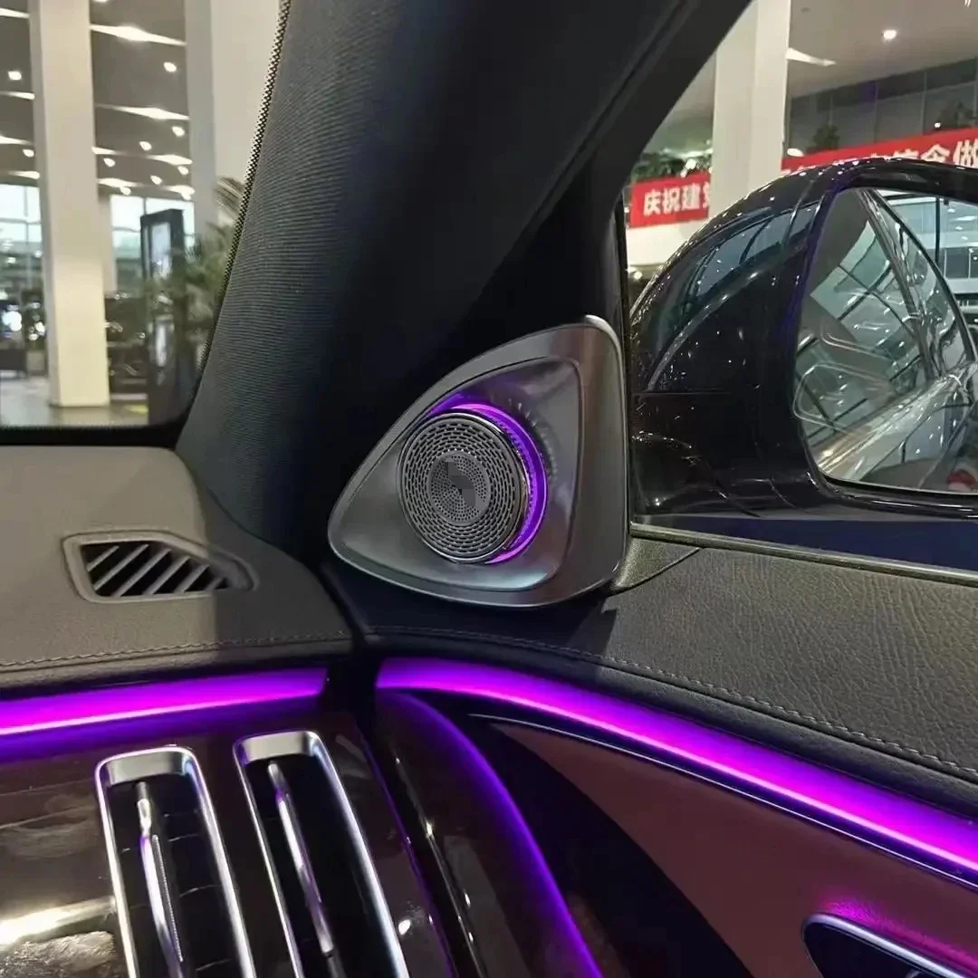 For Mercedes Benz S-Class W223 Full Set Ambient Light Kit Rotary Tweeter Luminous Turbine Vent Car Door Speaker Cover