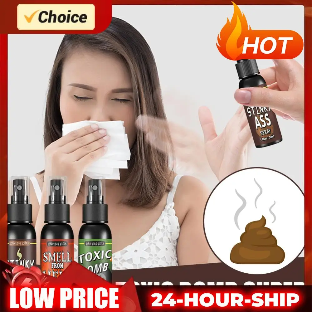 

30ml Fart Spray Prank Joke Plastic Terrible Smell Spray Party Supplies Terrible Stinky Fart Spray Non Toxic Halloween Funny Toys