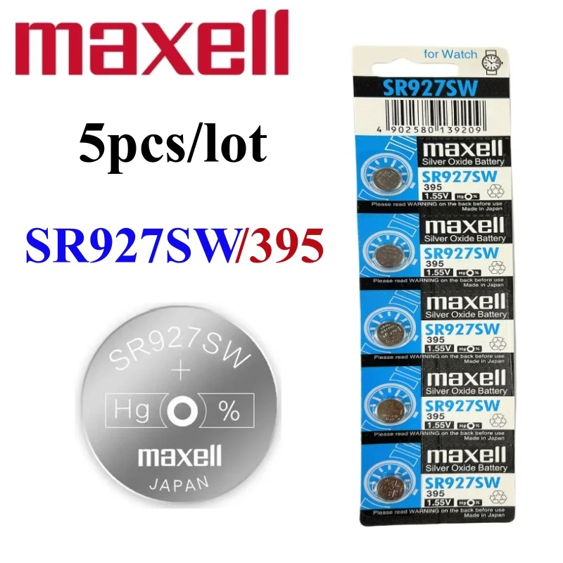 5pcs Original SR927SW Lithium Batteries AG7 395 LR927 395AL926F Button Battery for Watch Toys Control Calculator