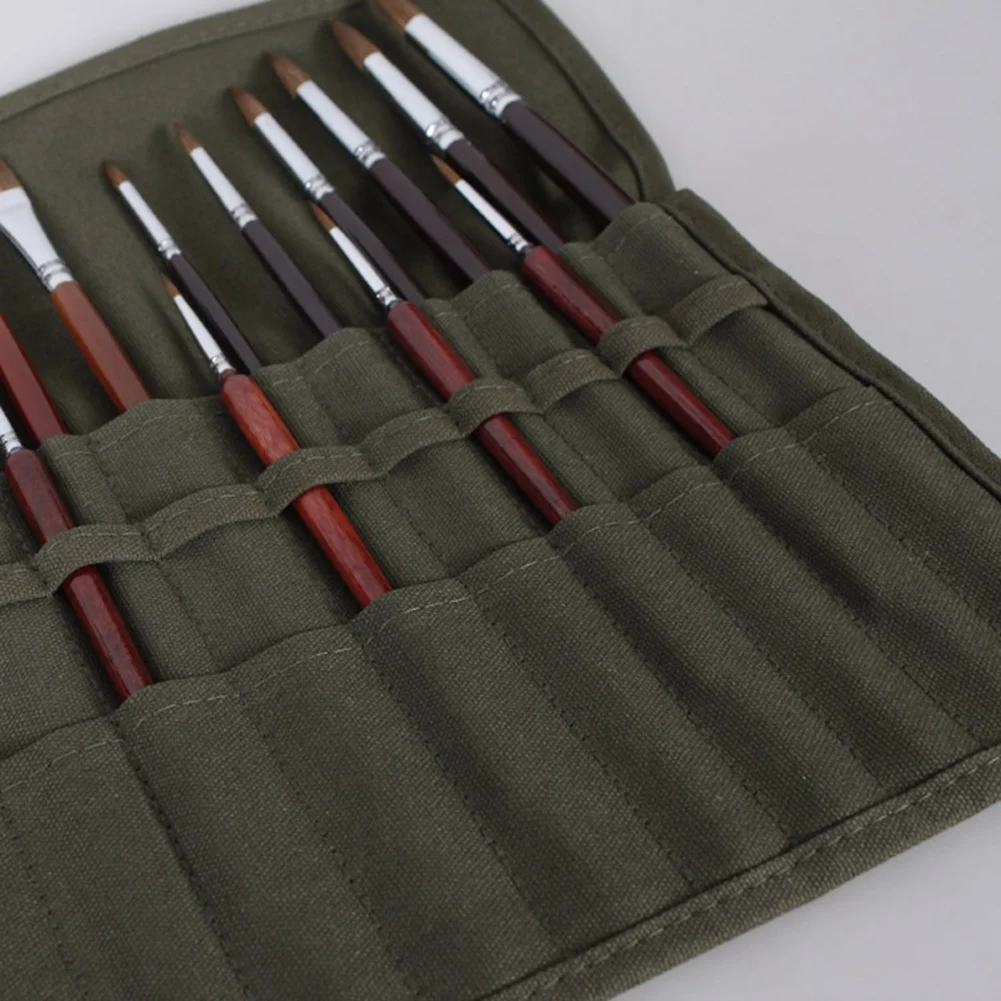 Customer Favorite Paint Brush Holder Roll Up Paint Brush Case For Artist Acrylic Oil Watercolor, Paint Brush Holders 30 Slots Ar