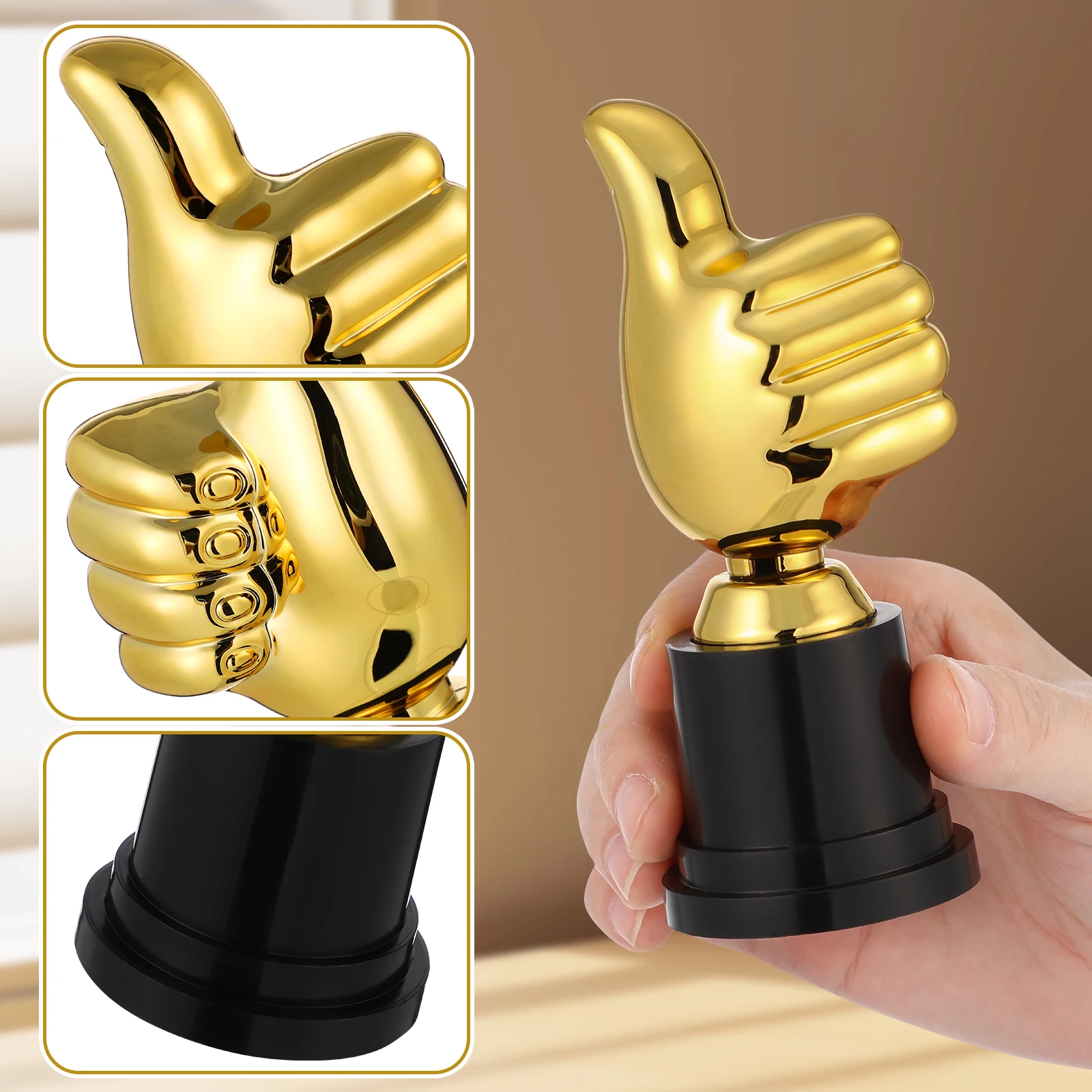 プラスチックトロフィーギフト子供のためのスポーツ教室親指アップ幼稚園賞カップ小さなおもちゃ装飾モデル