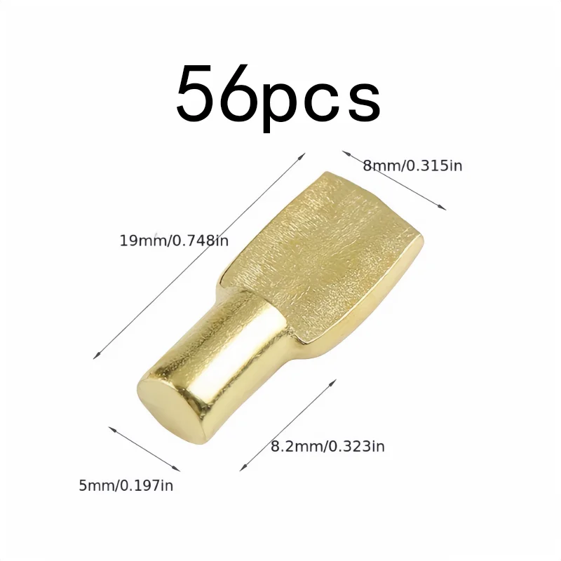 56 pcs Spoon-Shaped Design Spoon-Shaped Shelf Supports, great for Bookshelf Support, 5mm Standard Peg Size