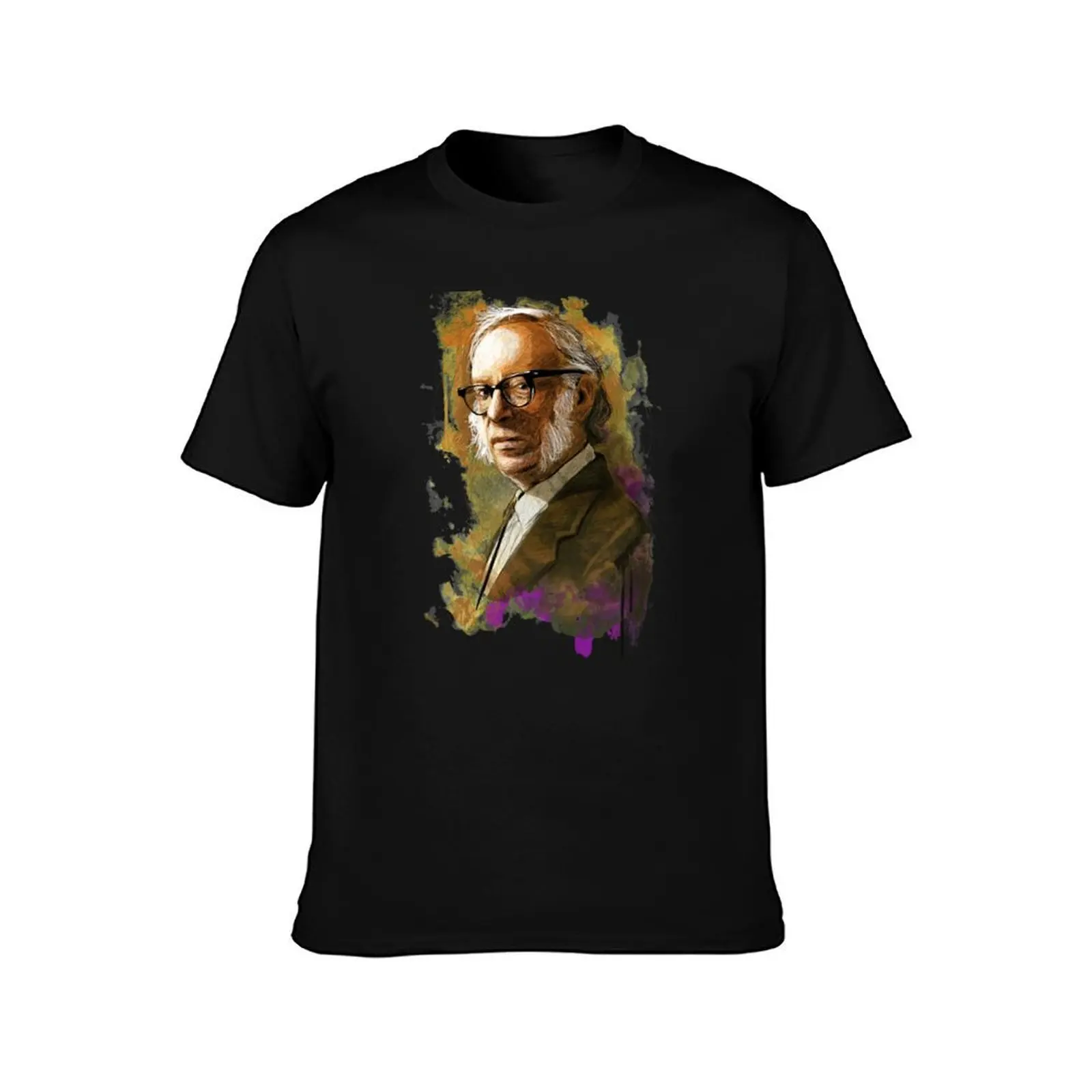 Isaac Asimov Portrait T-Shirt Classic Print Short Sleeve Shirt T-Shirt