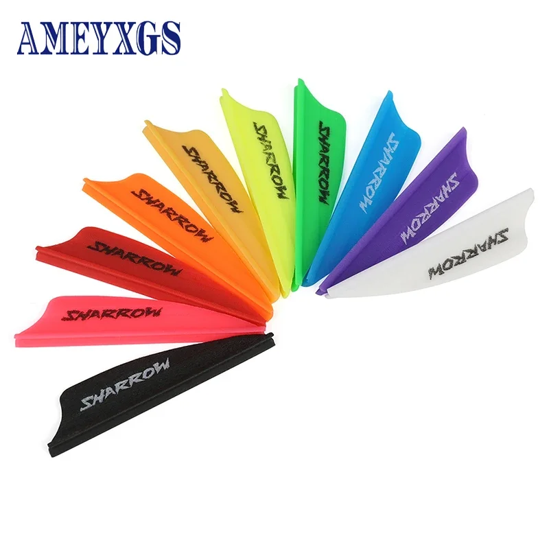 

50pcs 1.75Inch Archery Arrow Rubber Feather Air Groove Arrow Vane For Outdoor Hunting Archery Shooting Accessories