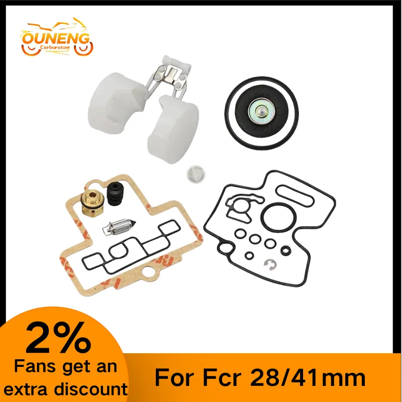 FCR Motorcycle Carburetor Repair Kit For Keihin FCR Slant Body 28 33 35 37 39 41 SX EXC FCR39 2001 KTM400 520 Carb