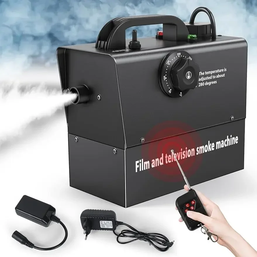 2025 New Topflashstar Portable Fog Machine Temperature Adjustable Rechargeable 400W Fog Machine Create Smoke Stage Effect