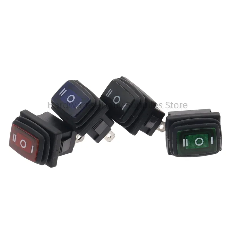 1PCS KCD1 waterproof mini toggle switchs no light latching 3gear 3pin ON-OFF-ON button rocker switch AC 250V/6A 125V/10A