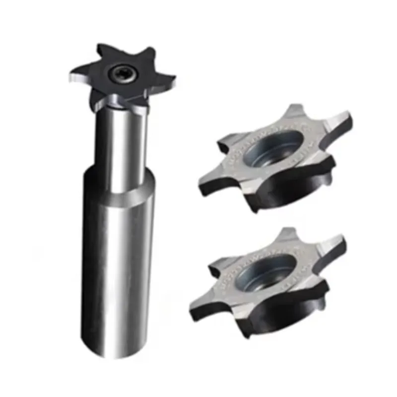 T Slot Milling Cutter, Three Sided Edge Milling Cutter, Convertible Blade Modular Replacement Blade Mill STOCK