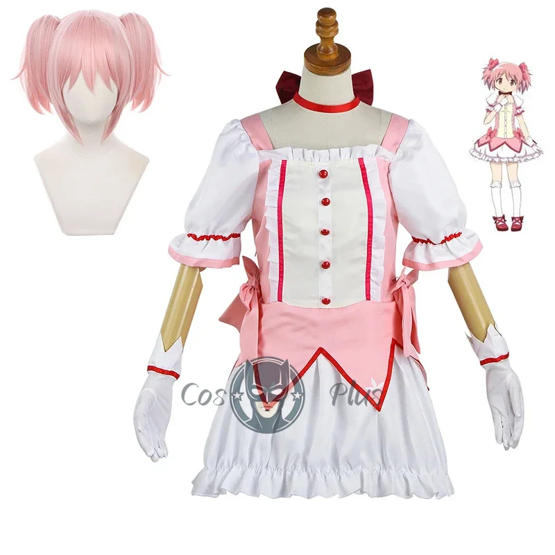 

Anime Kaname Madoka Cosplay Costume Party Magica Dress Set Women Halloween Costumes Christmas Wigs Lotia Dresses