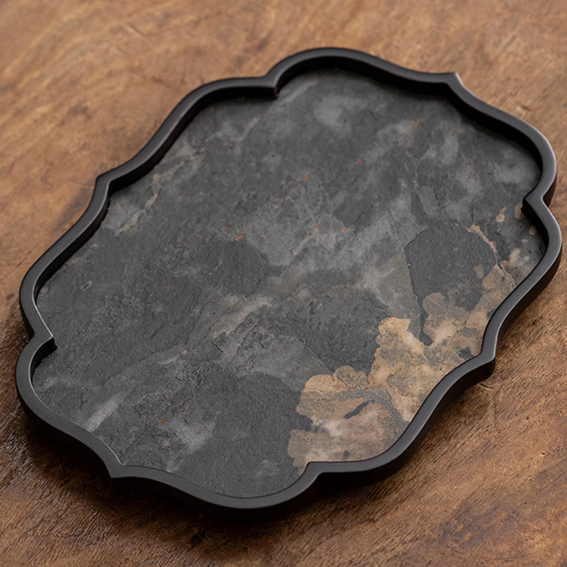 Long Ceremony Tea Tray Wood Plates For Food Valet Office Chinese Walnut Tea Tray Plate Saucer Bandeja Madera Home Decorationgs