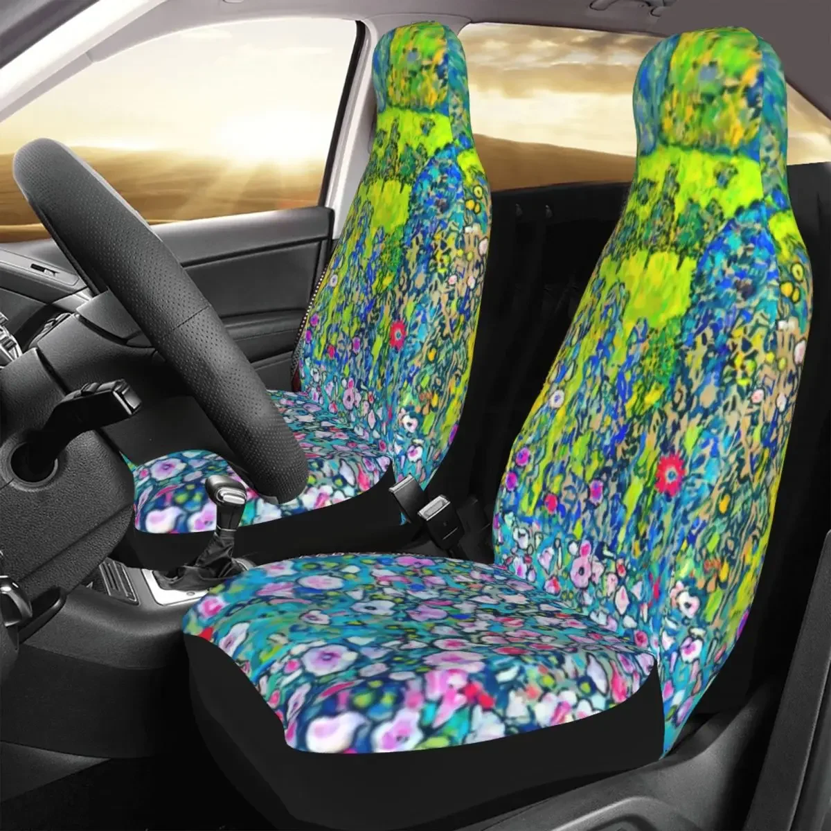 Horticultural Landscape With Hilltop By Gustav Klimt Car Seat Covers Universal Fit for Any Car Truck RV Seats Protector Covers