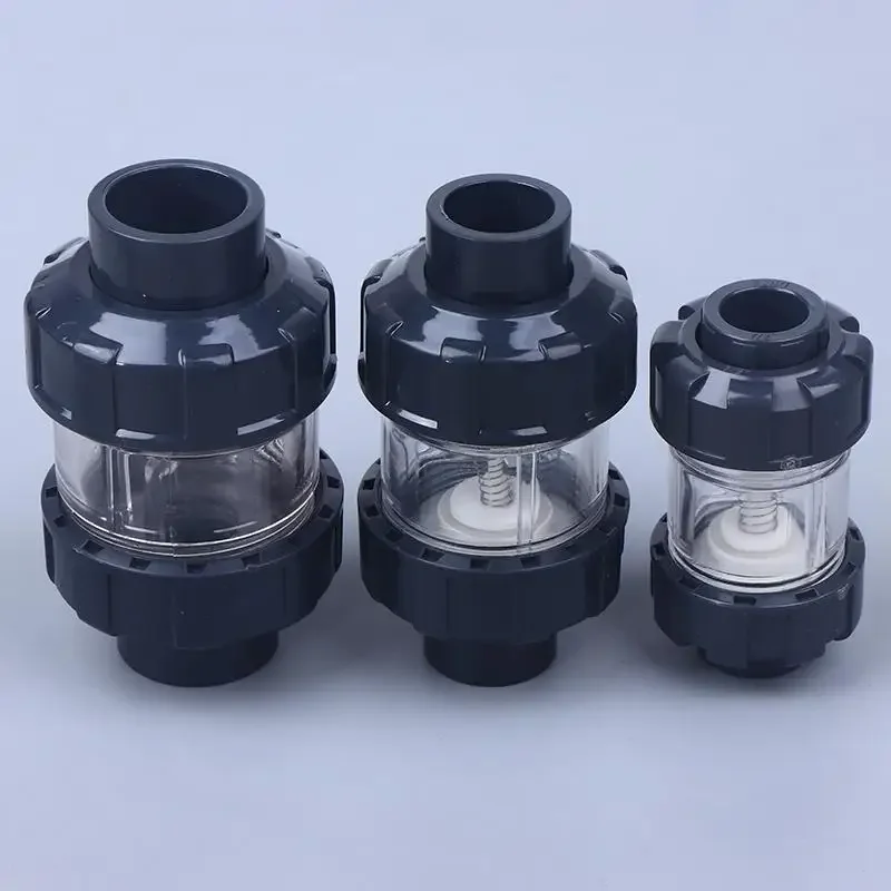 Single Unit Anti-Siphon Aquarium Valve; Transparent 20/25/32mm Fish Tank Check Valve