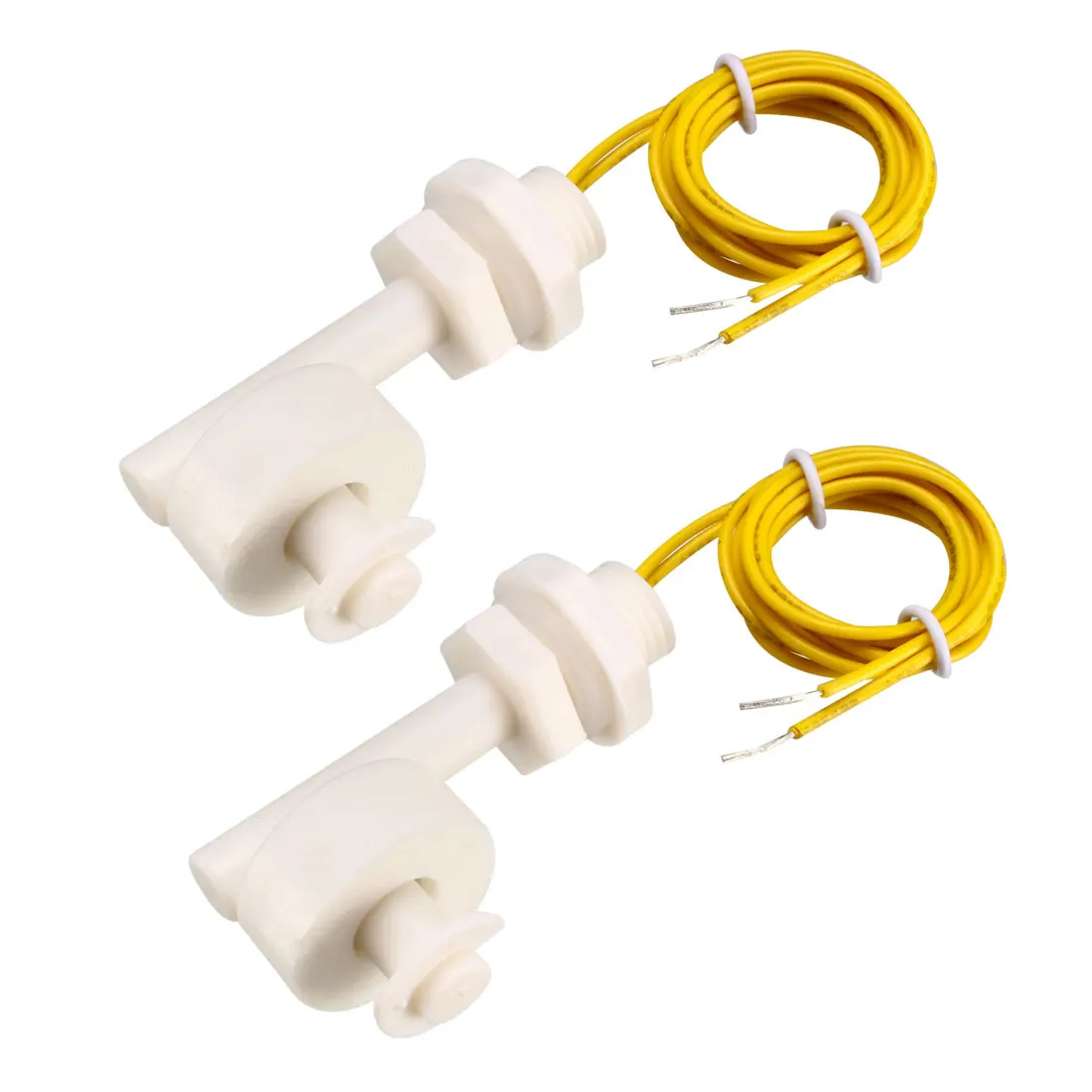 

2pcs PP Float Switch M12 54mm Fish Tank Liquid Water Level Sensor Right Angle Plastic White ZPC1 Float Switch