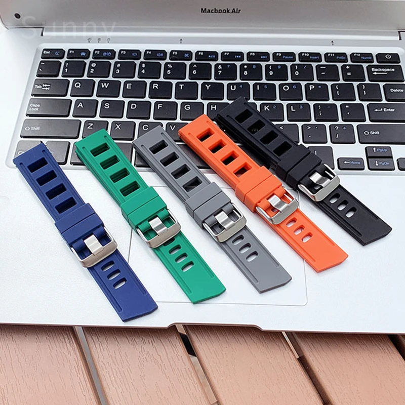 For Huawei GT2 Glory Seiko Spaceman Watch Band Sports Waterproof Silicone Rubber Male 20/22mm Watch Strap