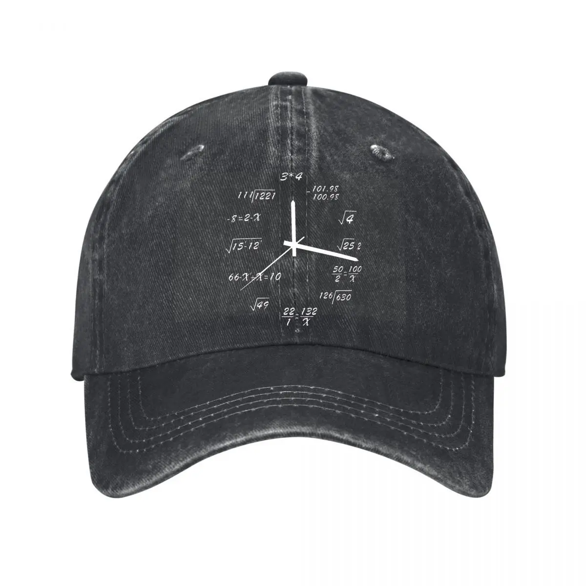 Funny Math Clock Equations Numbers Geek Teacher Design New Vintage Washed Cotton Baseball Cap Hip Hop Sun Hats