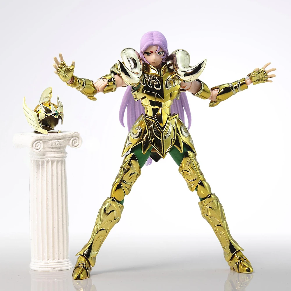 [In Stock] MC Model Saint Seiya Myth Cloth EX Aries Mu With Shion Head Gold Knights of the Zodiac Action Figure Collection Toys