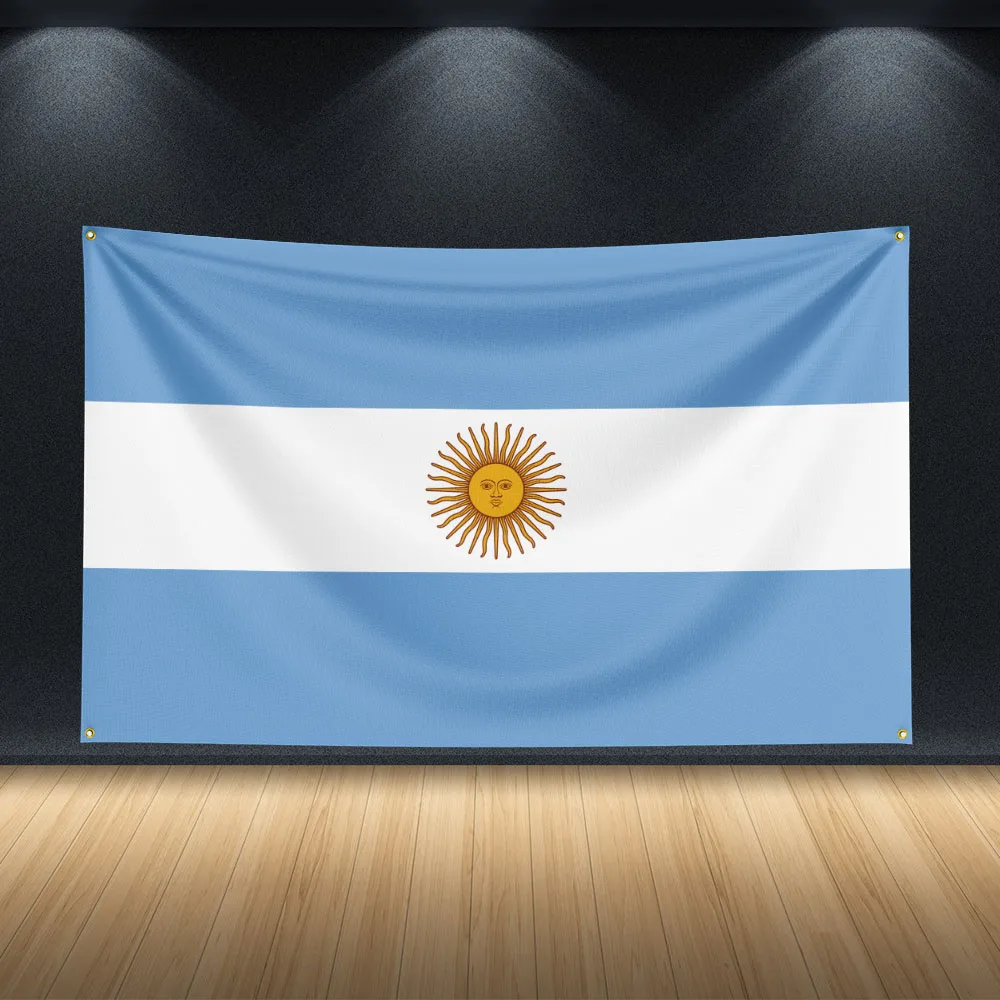 Tapiz de pared con bandera de Argentina de 3x5 pies, decoración para el hogar, banderín colgante, decoración para habitación, símbolo nacional, idea de regalo
