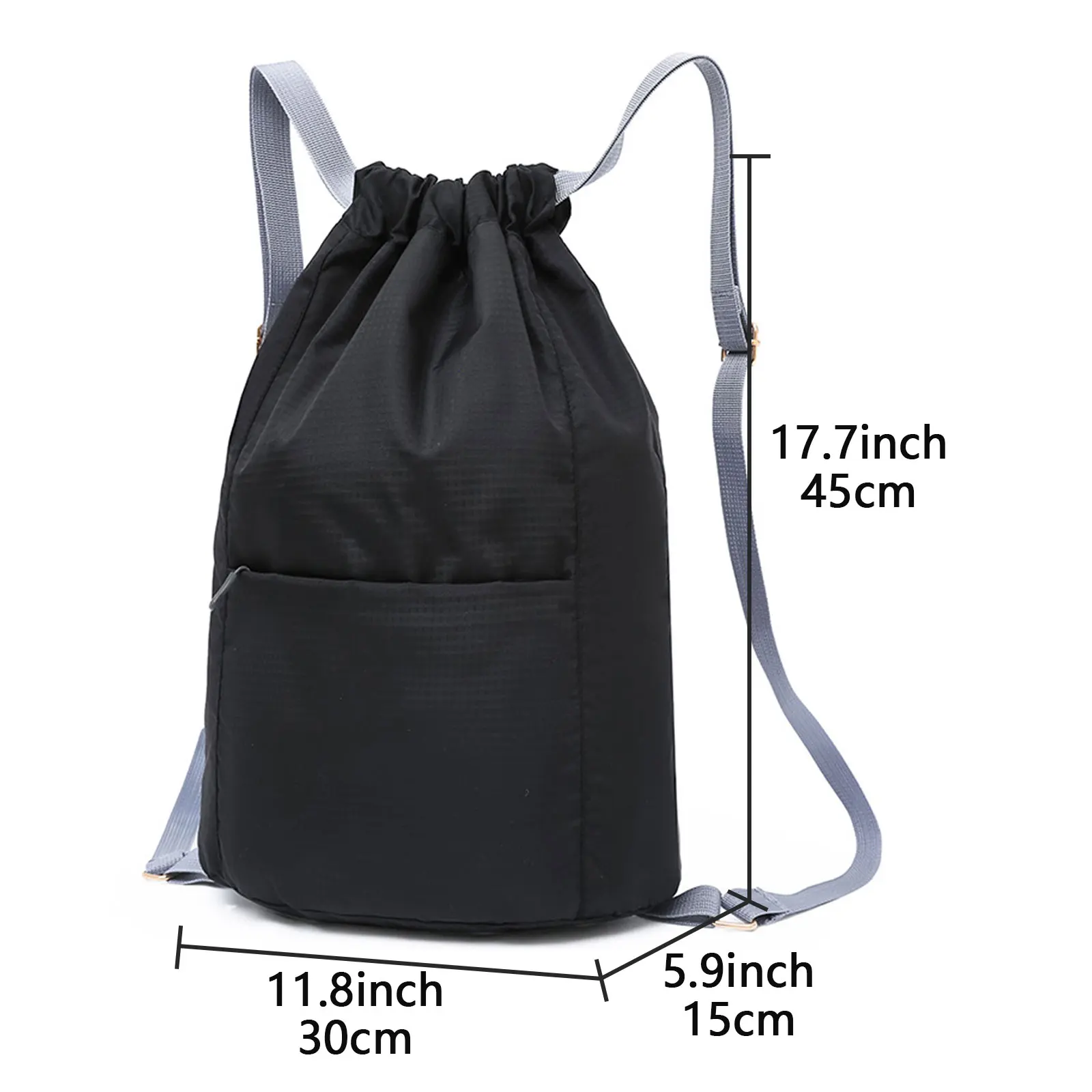 Cordão Mochila, Qualidade Leve, Adequado para Ginásio Esportes, Ao ar livre com Alça de Ombro, Ajustável Portable Zippered Bolsos