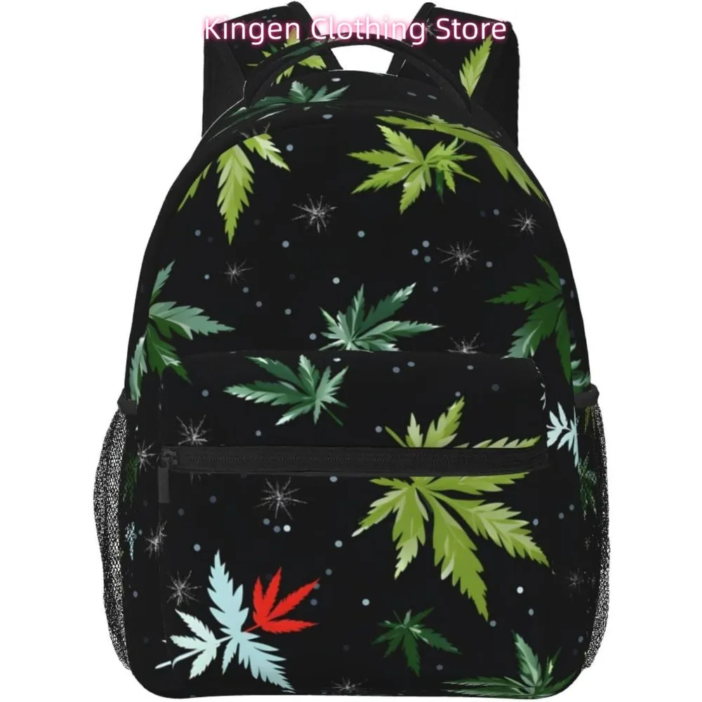 حقيبة كمبيوتر محمول للعودة إلى المدرسة، حقيبة ظهر كارتونية لطيفة على شكل أوراق شجر خفيفة الوزن للكمبيوتر المحمول خفيفة الوزن ومتعددة الأغراض للسفر كاجوال Daypack Uni