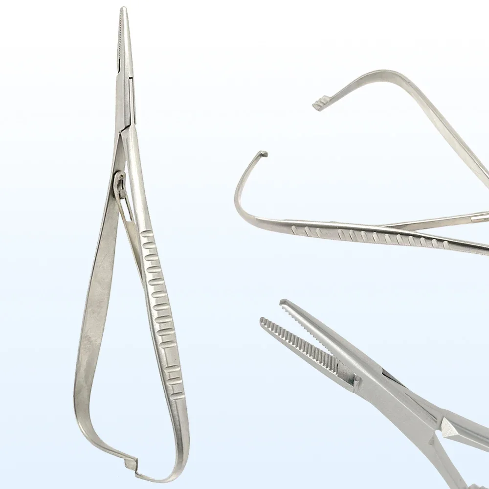 

Dental Orthodontics Tool Kit Elastic Tie Holder Mathieu Ligation Pliers Extra Fine Beak Hemostatic Forceps for Braces Supplies