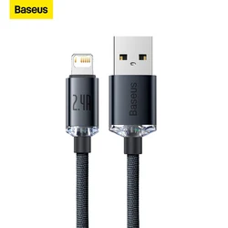 Baseus 2.4A USB Cable For iPhone 12 13 11 Pro Max X XR XS 8 7 iPad Cable Charging Charger USB Mobile Phone Cables