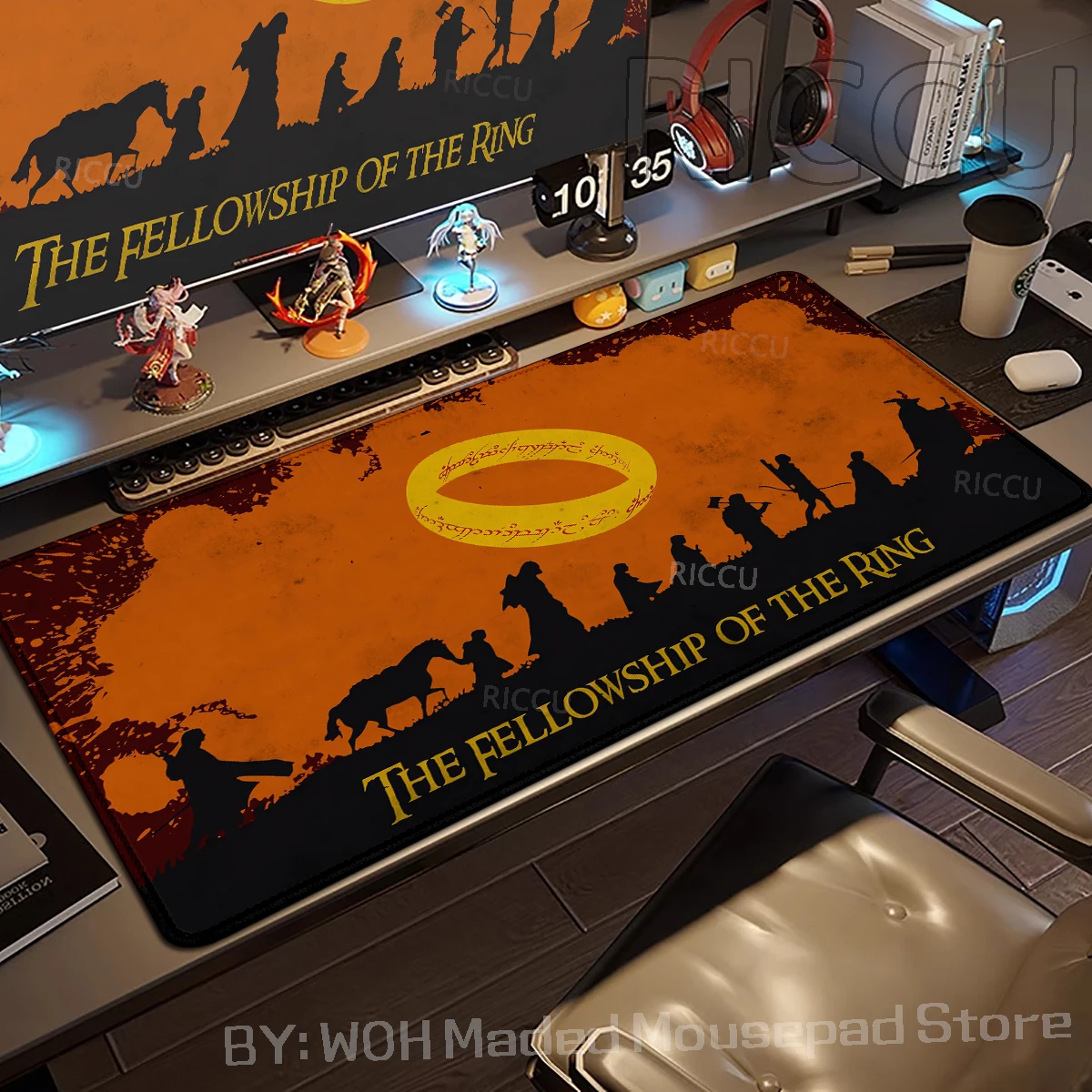 

Laptop Gaming Large Table Mat 900x400 Keyboard L-Lord The of the Rings Anime Game Mouse Pad XXL Office Soft Mousepad Rug Playmat