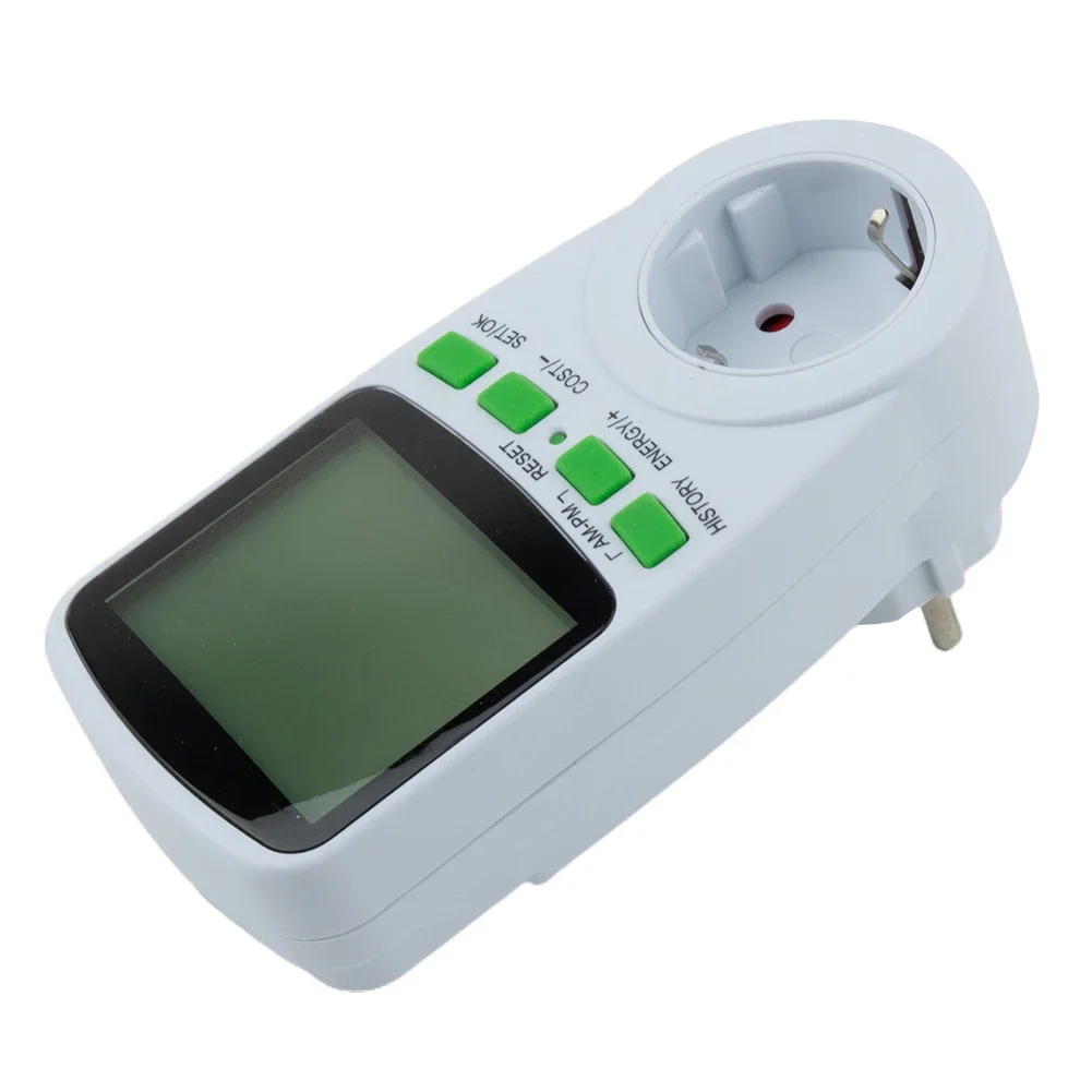 1pc Electricity Current Meter For Measurement Mini PV Mini Solar  230V Digital LCD Wattmeter Power Metering Billing Socket