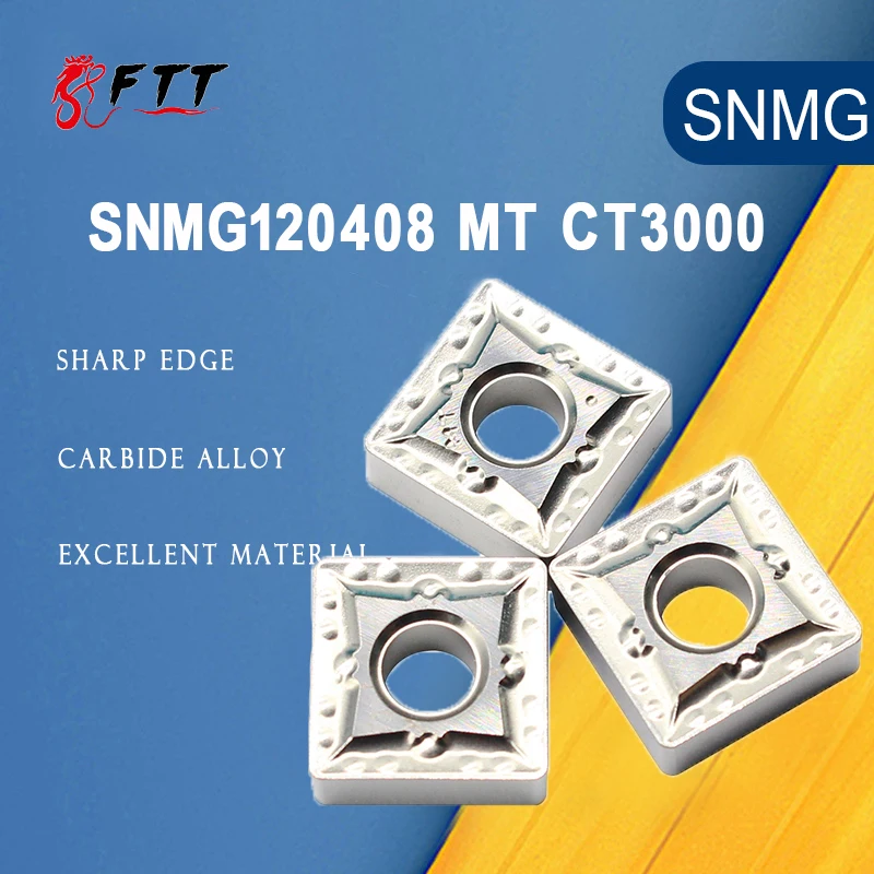 SNMG120408 MT CT3000 10PCS External Turning Tools Cermet Grade Carbide Insert Lathe Cutter Tool Tokarnyy Turning Insert