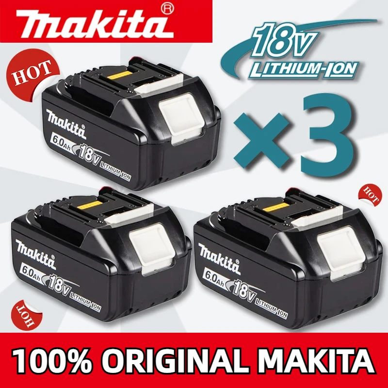 

Upgraded Original Makita 18V 6.0Ah Battery With Charger Rechargeable Lithium Ion for BL1860 BL1850 LXT CXT power tools battery