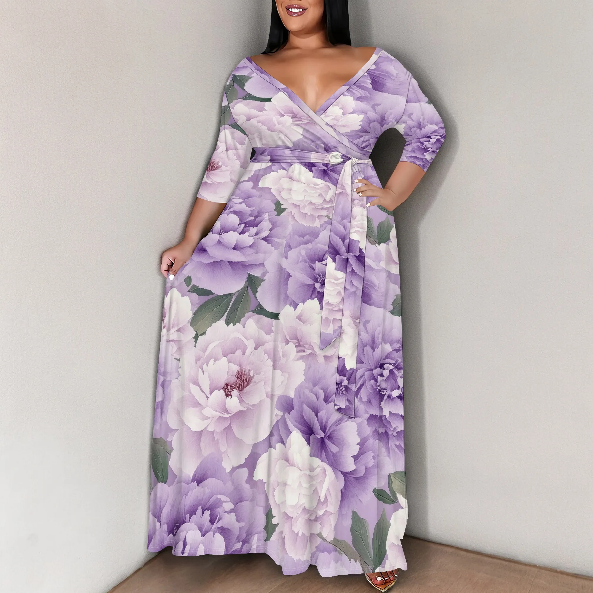 sachin and babi light blue dress Plus Size Gabriella Striped Maxi Dress