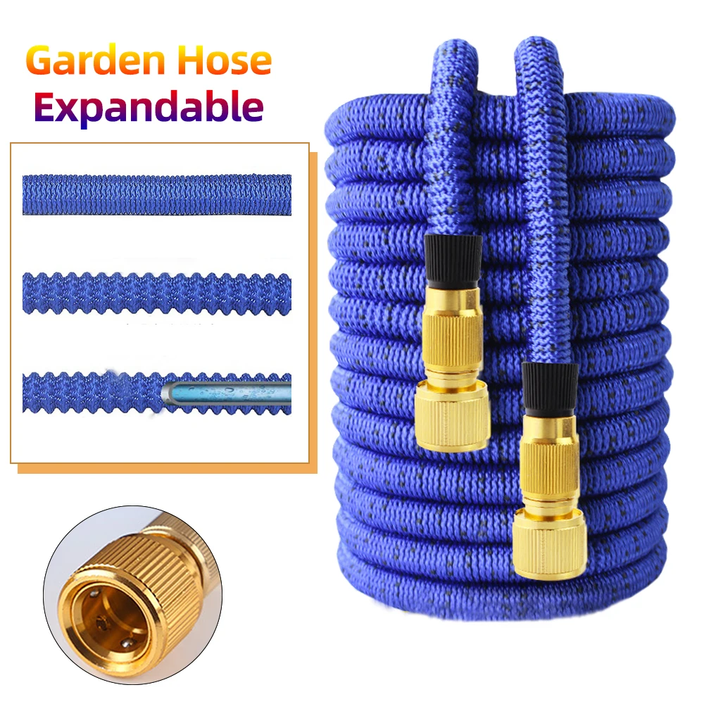 Garden Expandable Watering Hose Flexible Magic Hose High Pressure Car Washer Hose Retractable Water Gun Cleaning Pipe Irrigation