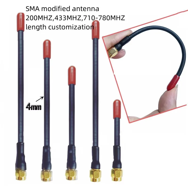 200/433/540/650/750/600 MHZ niestandardowa antena SMA długość anteny męskiej można dostosować