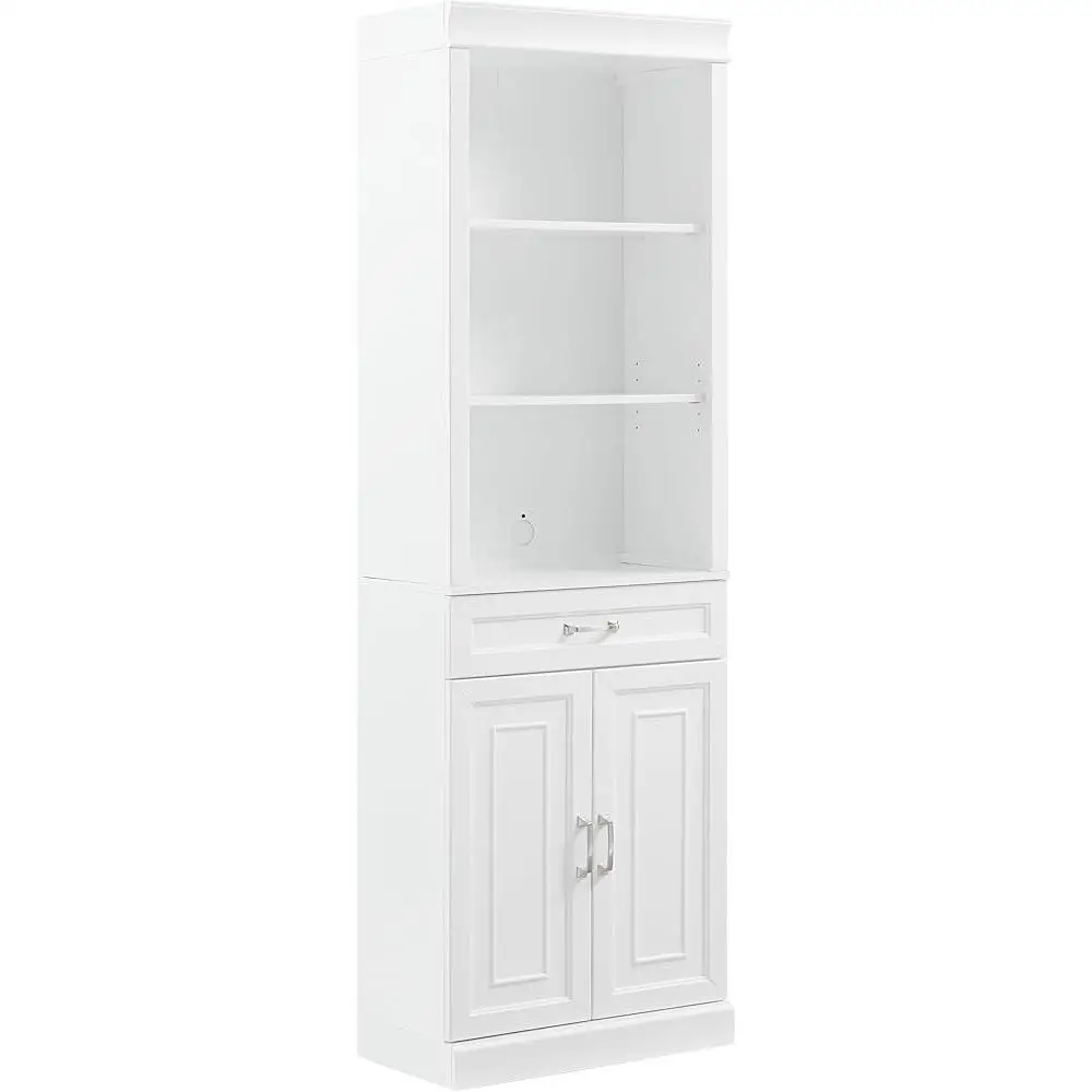 Storage Bookcase Cabinet with Adjustable Shelves Hutch Full-Extension Drawer Home Bar or China Cabinet Living Room Furniture