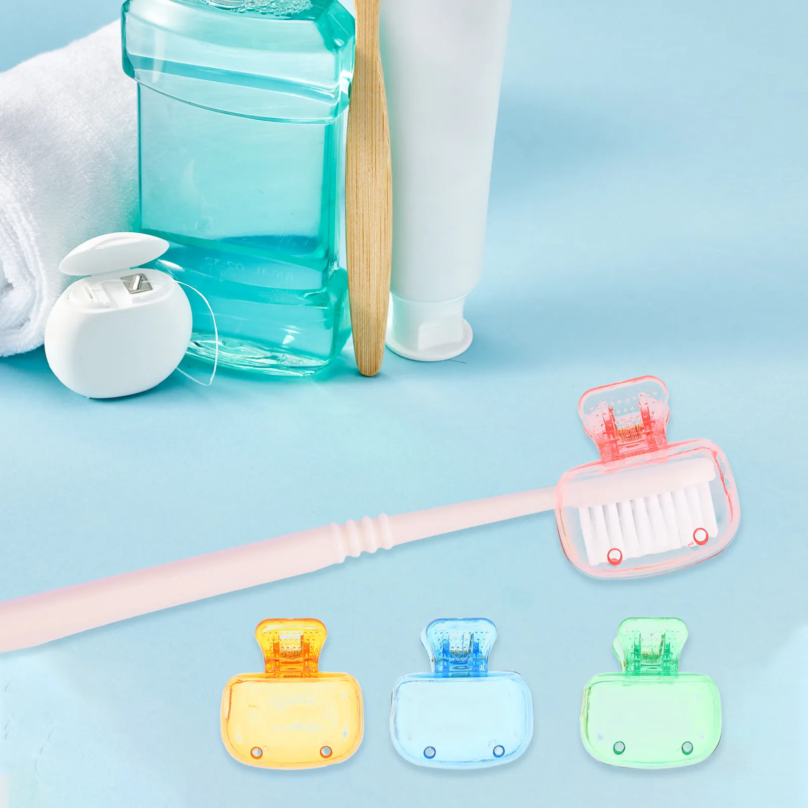 

4 шт. многоразовые пластиковые защитные колпачки для насадок зубных щеток, универсальные защитные колпачки для электрических зубных щеток, защита для чистки насадок