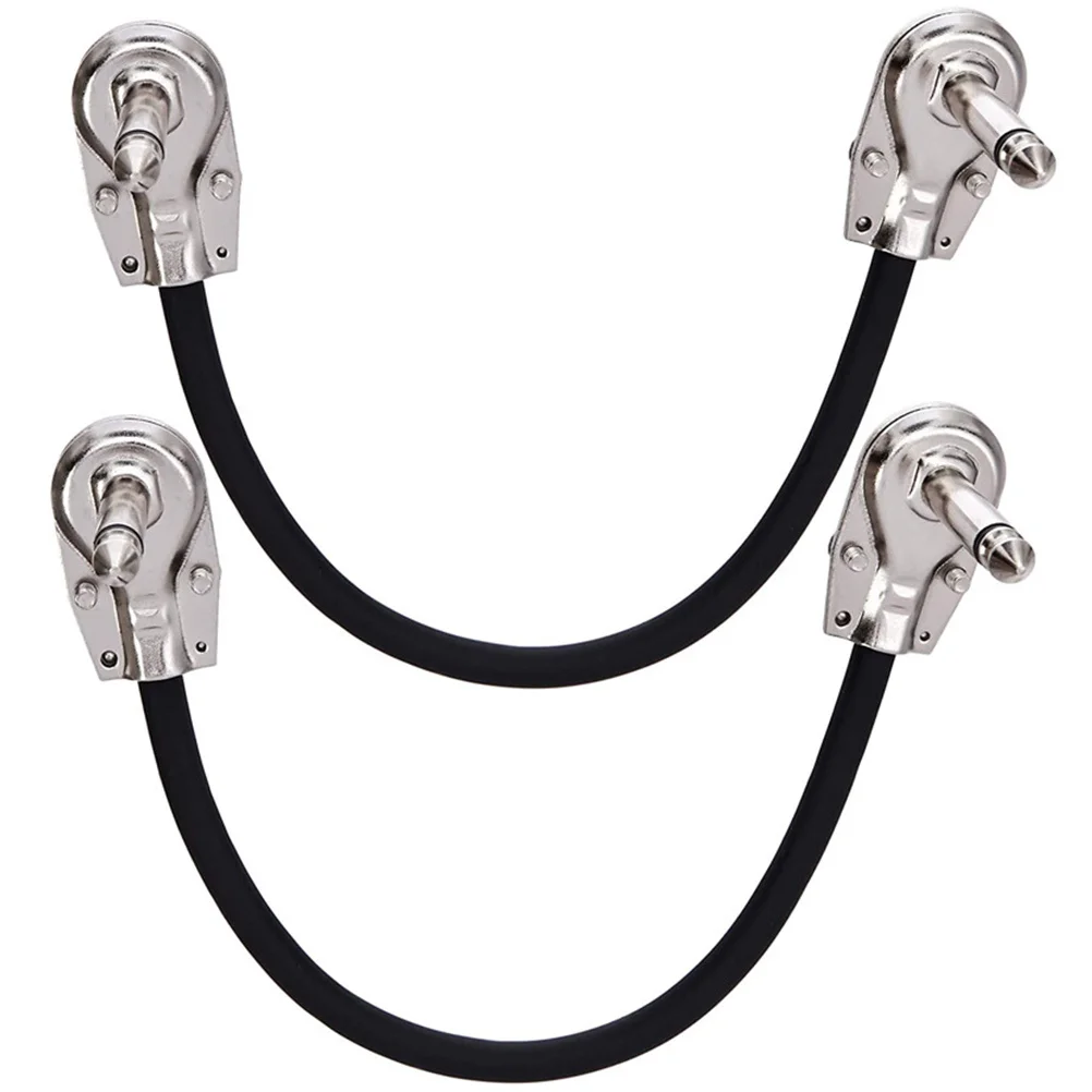 2 Cables de Conexión para Guitarra, Cables de Efectos para Guitarra Eléctrica Profesional con Cabeza Plana, Cable de Audio Ligero para Instrumentos Musicales