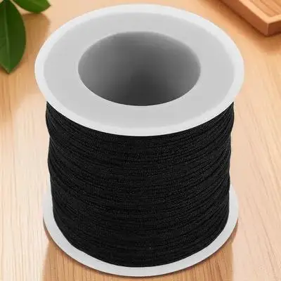 

Nylon Cord Rope 0 8mm Black Tarred String for Jewelry Making Crafts Durable Beading Supplies Camping Fishing Climbing