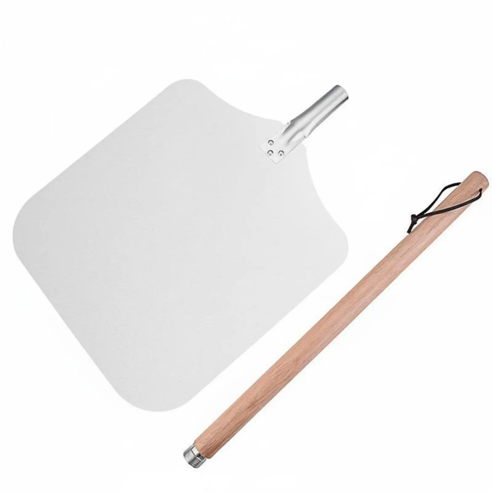Heavy Duty Aluminum Pizza Paddle Removable Handle Cooking Accessory Pastry Cake Transporter for Home Kitchen