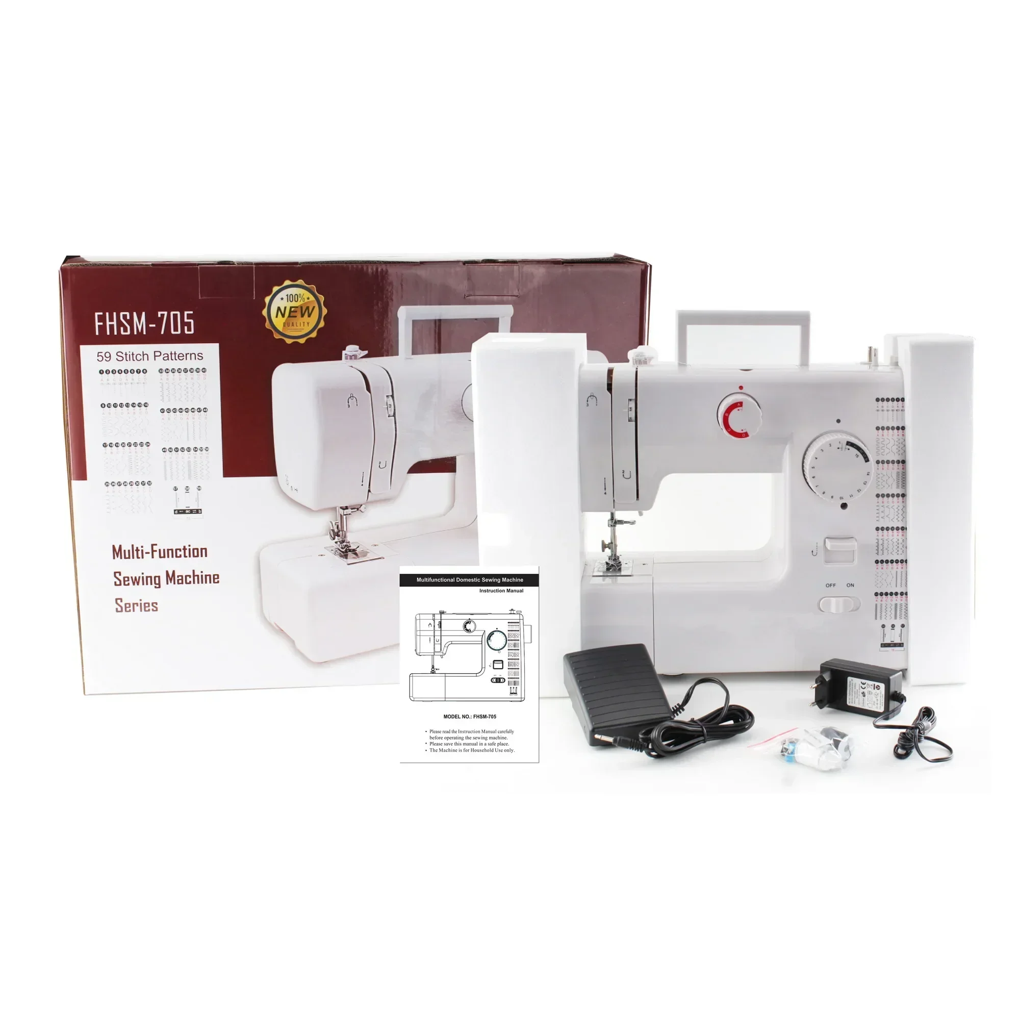 VOF FHSM-705 household ultrasonic button mini electric sewing machine