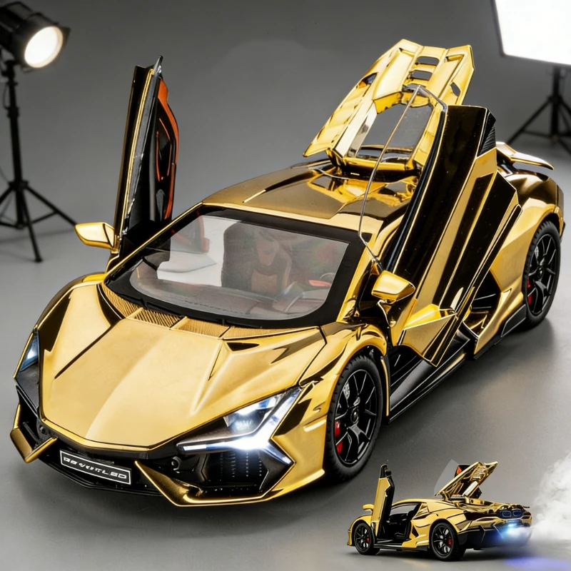 1:24 scale REVUELTO sports car alloy model simulation ornament creative personality ornament children's toy gift