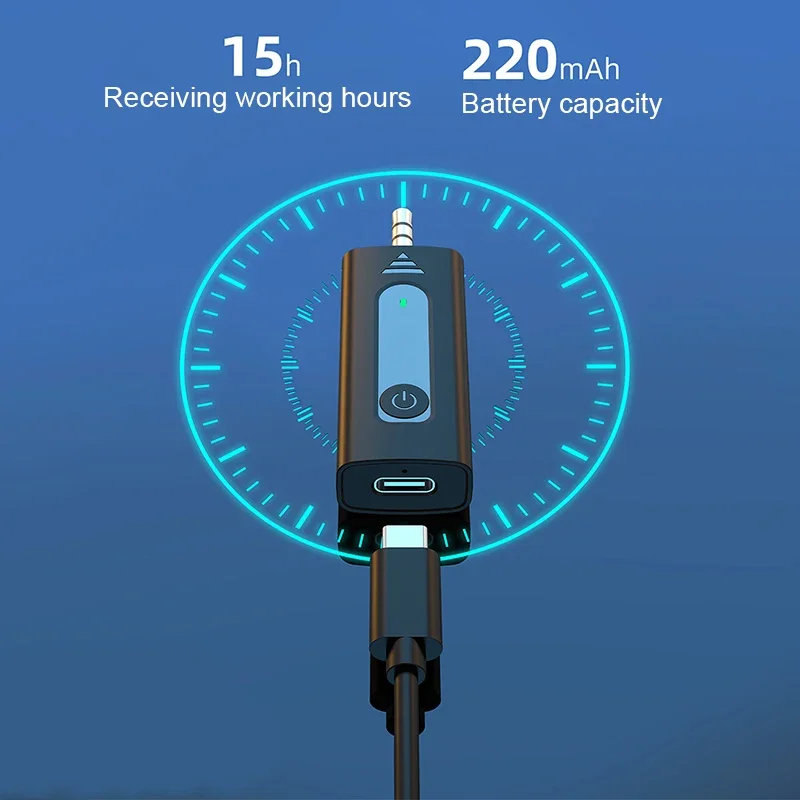 Micrófono de solapa inalámbrico de 3.5mm, condensador omnidireccional para cámara, altavoz, smartphone, grabación, YouTube 5